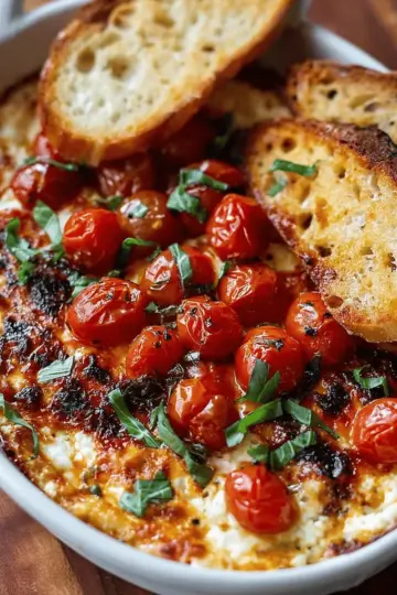 Three-Cheese Tomato Bruschetta Dip