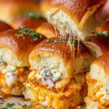 Sheet Pan Buffalo Chicken Sliders