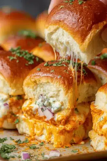 Sheet Pan Buffalo Chicken Sliders