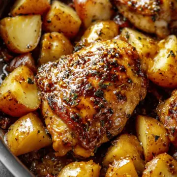Honey Mustard Chicken And Potatoes (One Pan)