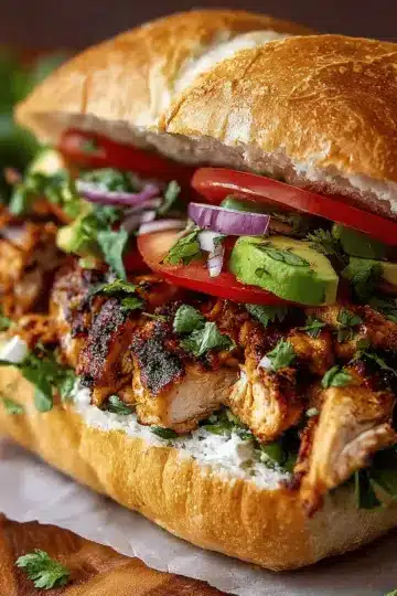 Flavor-Packed Chicken Torta Sandwich