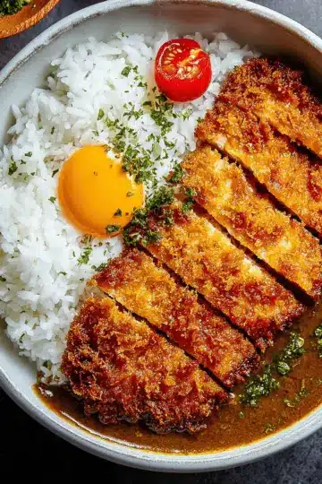 Recette tonkatsu (porc pané) curry