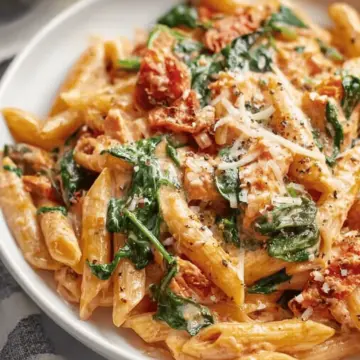 Creamy Tomato and Spinach Pasta