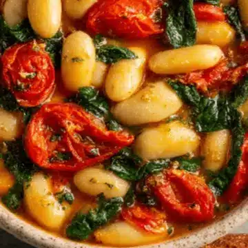 Burst Tomato Basil Butter Beans