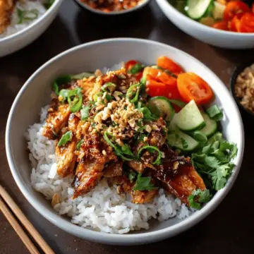 Sticky Chicken Rice Bowls