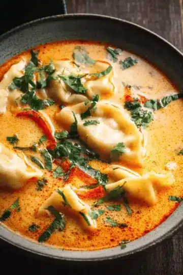 Thai Coconut Curry Dumpling Soup