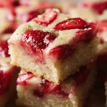 Strawberry Lemon Blondies