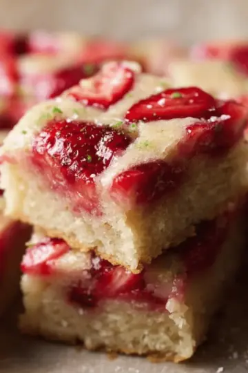 Strawberry Lemon Blondies