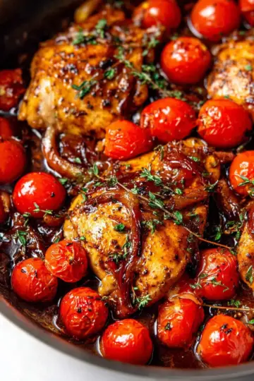 One-Pan Balsamic Chicken with Tomatoes
