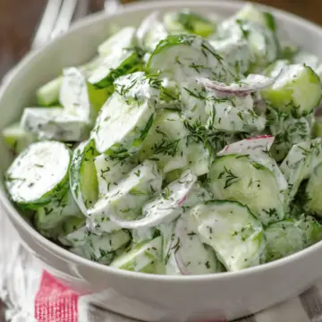 Creamy Cucumber Salad Recipe (VIDEO)