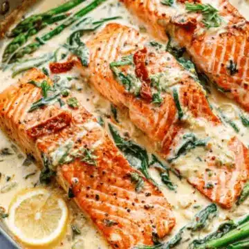 Creamy Garlic Butter Tuscan Salmon