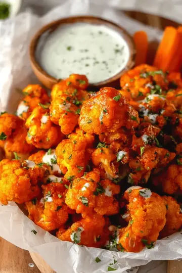 Baked Buffalo Cauliflower Bites