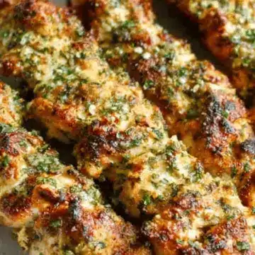 Ranch Garlic Parmesan Chicken Skewers