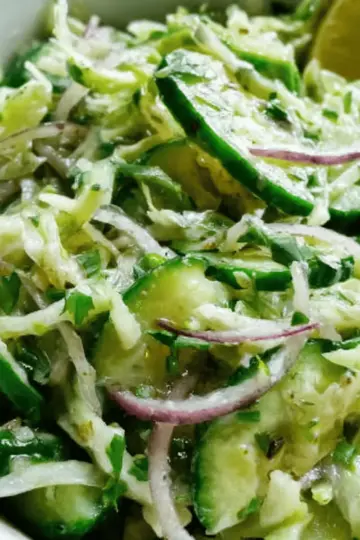 Green Cabbage Cucumber Salad
