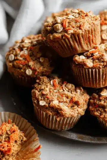 One-Bowl Healthy Oatmeal Carrot Muffins