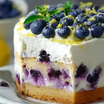 Lemon Blueberry Cheesecake Cake