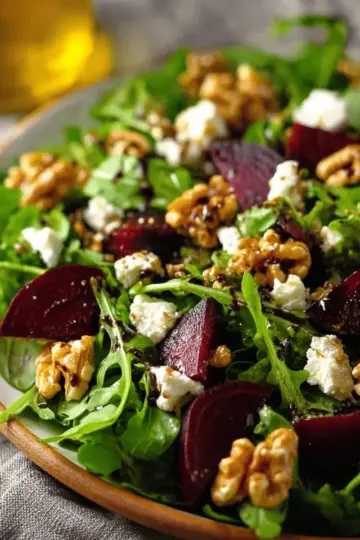 Rocket (Arugula), Beetroot, Walnuts and Feta w/Balsamic Dressing