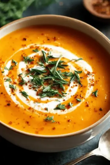 Spicy Butternut Squash and Sweet Potato Soup