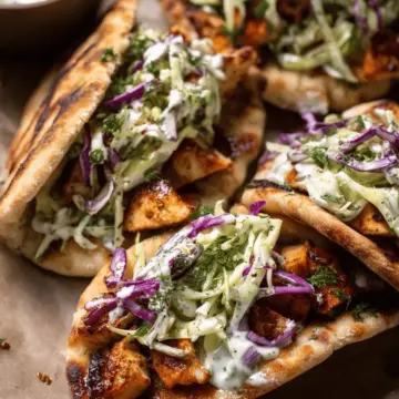 Sheet Pan Chicken Pitas with Herby Ranch Slaw