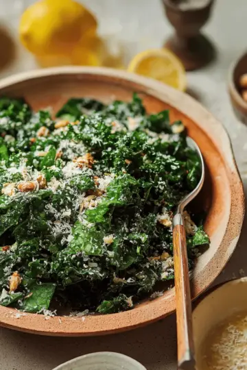 Lemony Parmesan Kale Salad