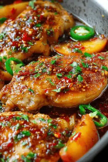 Jalapeño Peach Chicken
