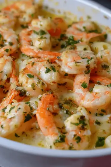 Shrimp Scampi Pasta Bake