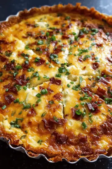 Hash Brown Crust Bacon Quiche