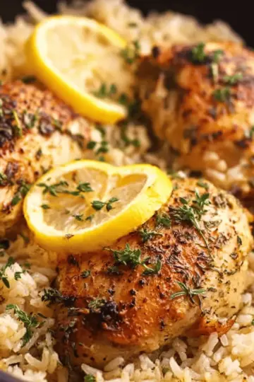 One Pot Lemon Herb Chicken and Rice