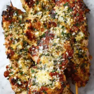 Garlic Parmesan Chicken Skewers