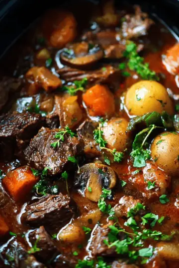 Slow Cooker Beef Bourguignon