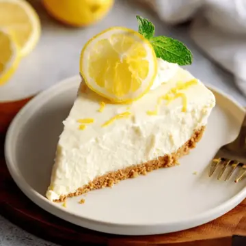 No Bake Lemon Cheesecake (easy, 4 ingredients)