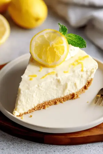 No Bake Lemon Cheesecake (easy, 4 ingredients)