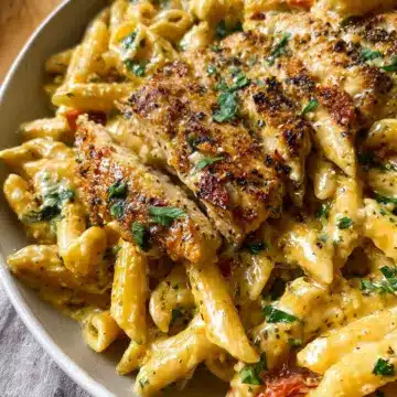 Garlic Parmesan Chicken and Pasta (One-Pan)