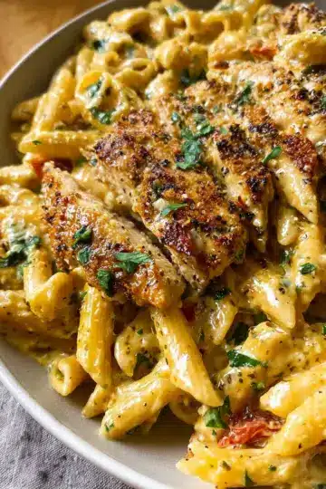Garlic Parmesan Chicken and Pasta (One-Pan)