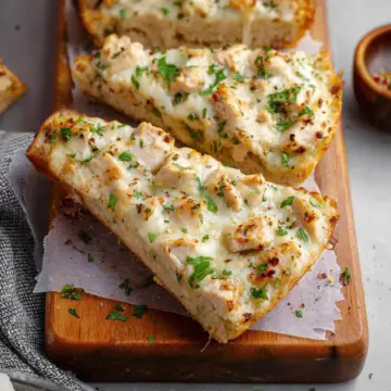 The Viral Chicken Alfredo Garlic Bread I'm Obsessed With