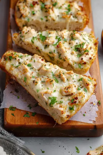 The Viral Chicken Alfredo Garlic Bread I'm Obsessed With