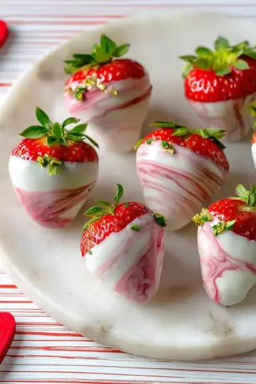 Marble Dipped Strawberries