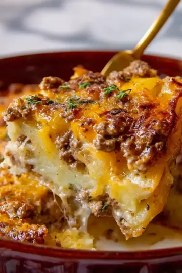 Cheesy Ground Beef and Potatoes