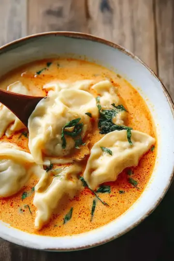 Thai Coconut Curry Dumpling Soup