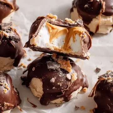 Peanut Butter Frozen Yogurt Bites (with Greek Yogurt + Chocolate)