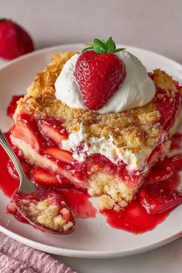 Strawberry Cheesecake Dump Cake