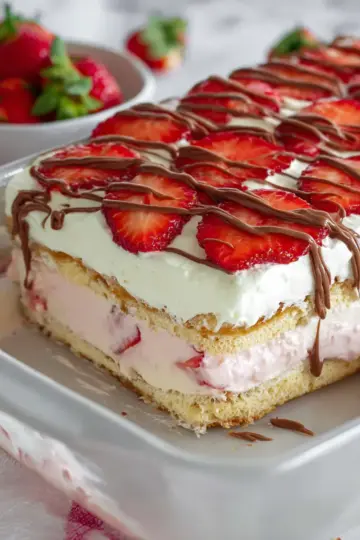 Strawberry Eclair Cake