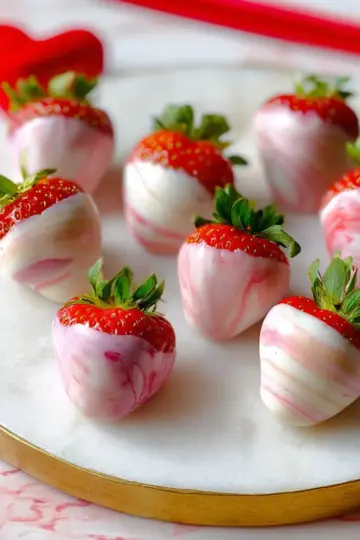 Marble Dipped Strawberries