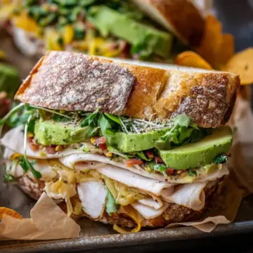 Honey Mustard Turkey Avocado Sandwich