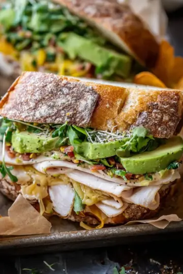 Honey Mustard Turkey Avocado Sandwich
