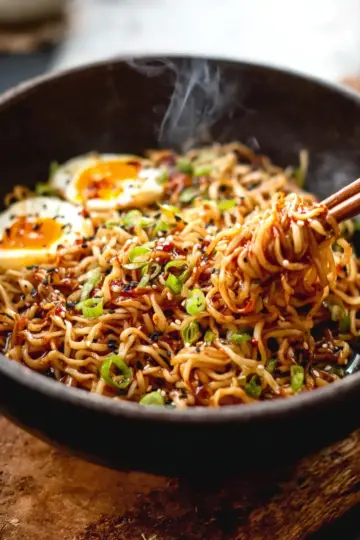 Sesame Garlic Ramen Noodles