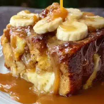 ‘Ohana Pineapple Banana Bread Pudding with Banana Caramel Sauce {Copycat Recipe}