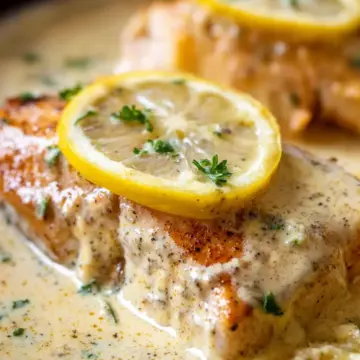 Baked Fish with Lemon Cream Sauce
