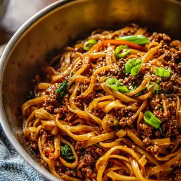 Mongolian Ground Beef Noodles