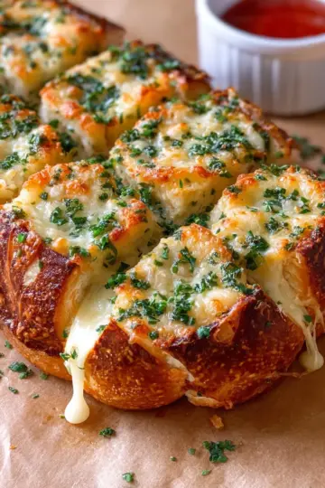 Cheesy Stuffed Garlic Bread Rolls